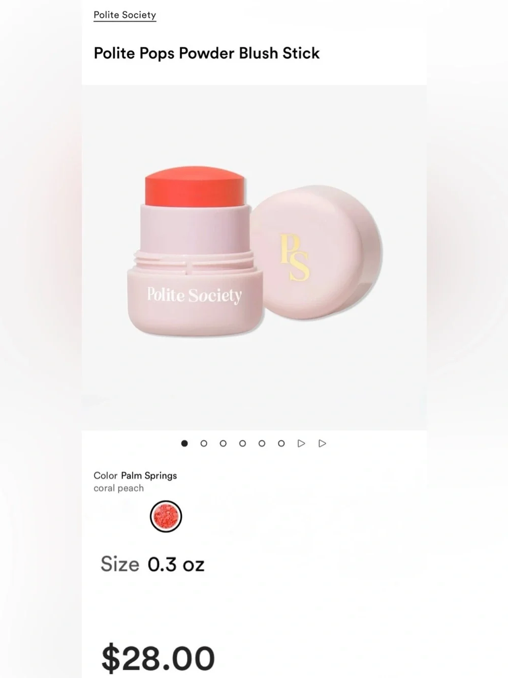 Polite Society Polite Pops Powder Blush Stick